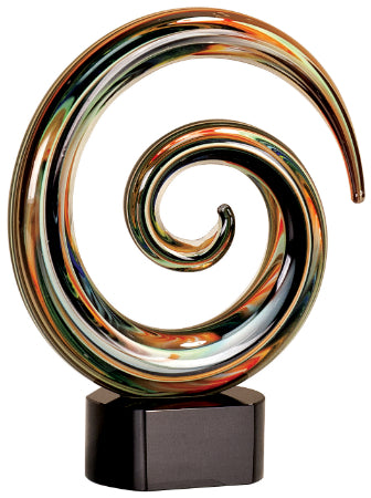 Colored Spiral Art Glass