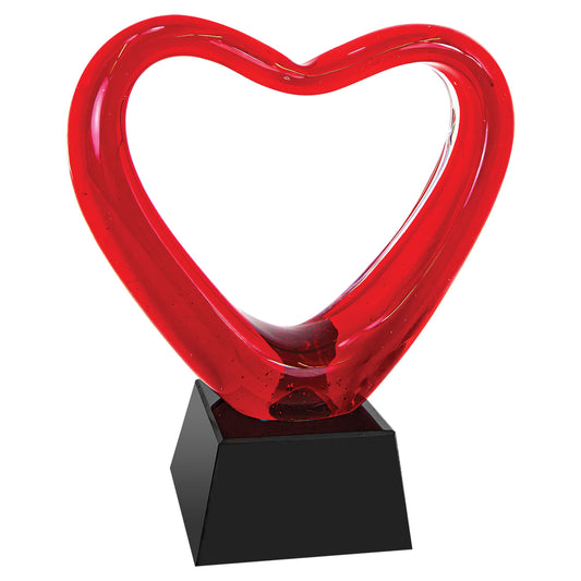 Red Heart Art Glass