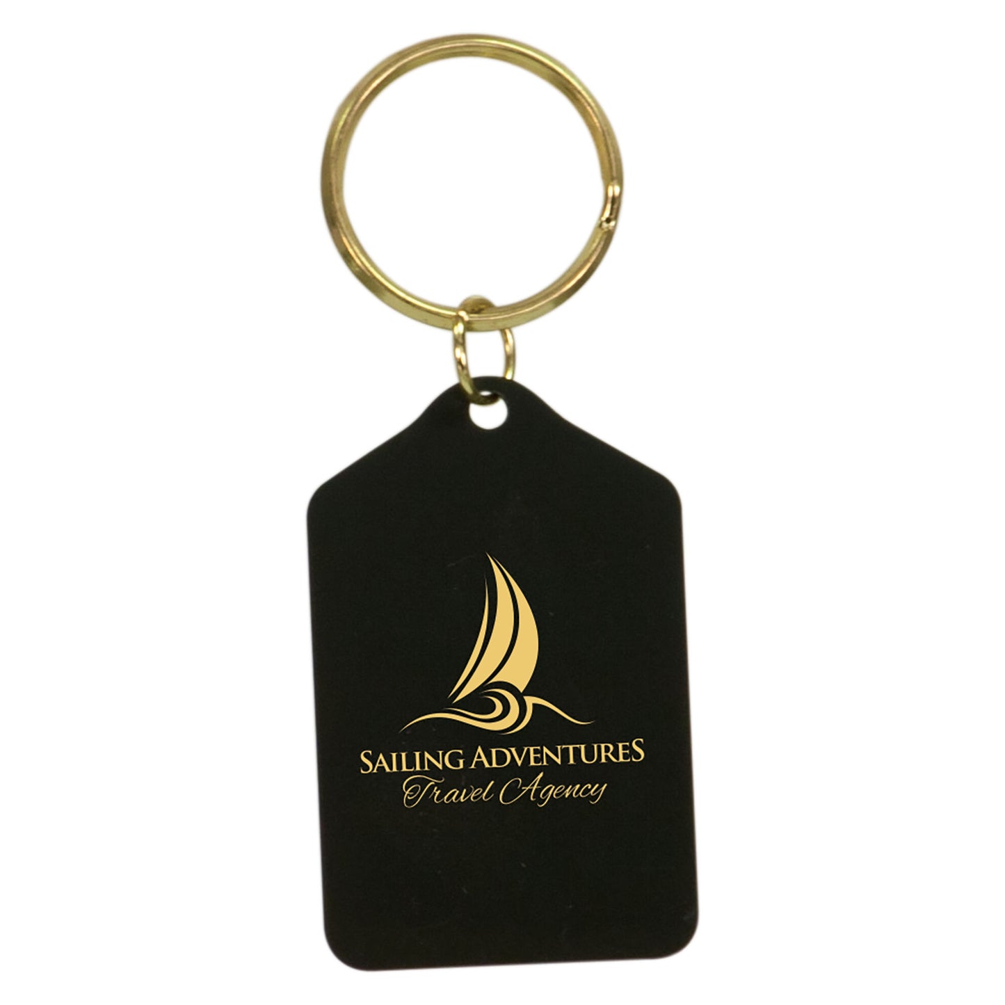 Black Brass Tablet Keychain