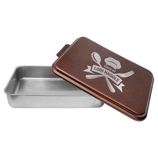 Aluminum Cake Pan with Copper Powder Coated Lid