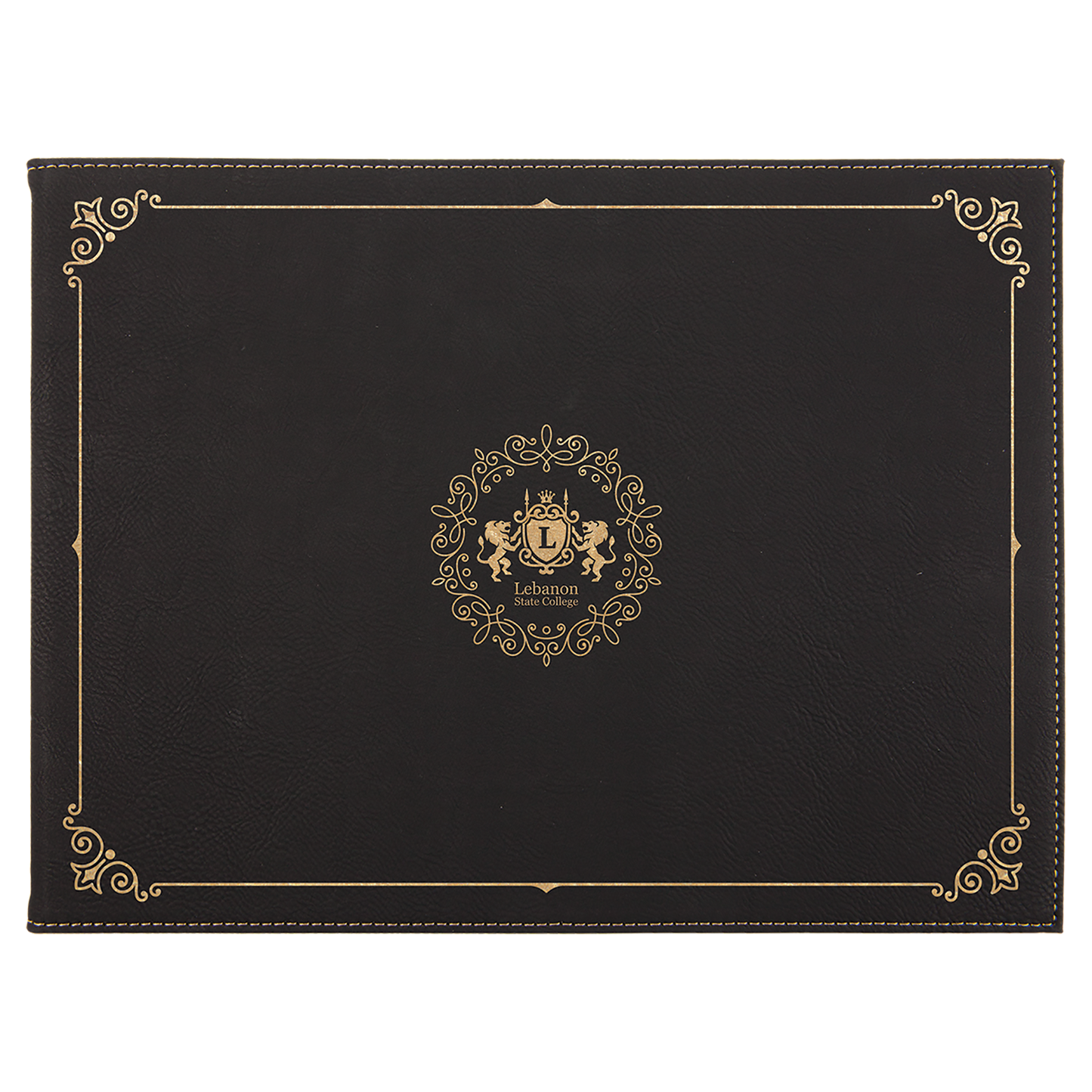 Black/Gold Leatherette Certificate Holders