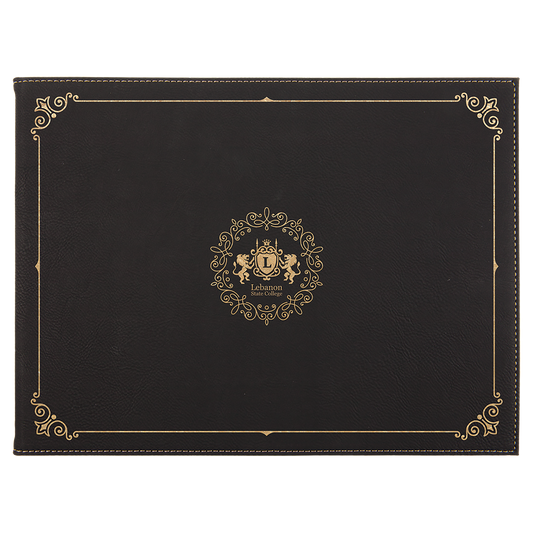 Black/Gold Leatherette Certificate Holders