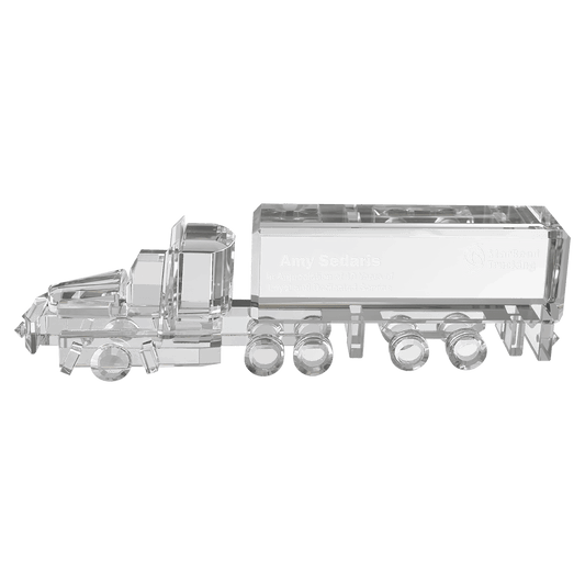 7" x 2 1/4" Crystal Semi Truck