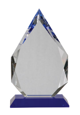 10" Crystal Diamond on a Blue Crystal Base