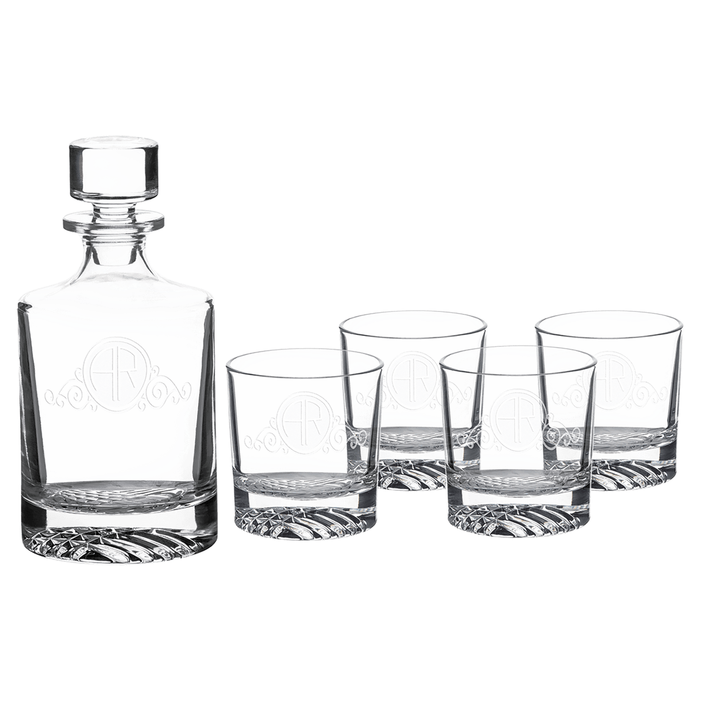 850ml Round Glass Decanter Set