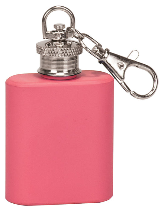 Matte Pink 1 oz. Flask Keychain