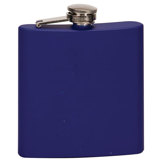 Matte Blue Stainless Steel 6 oz. Flask