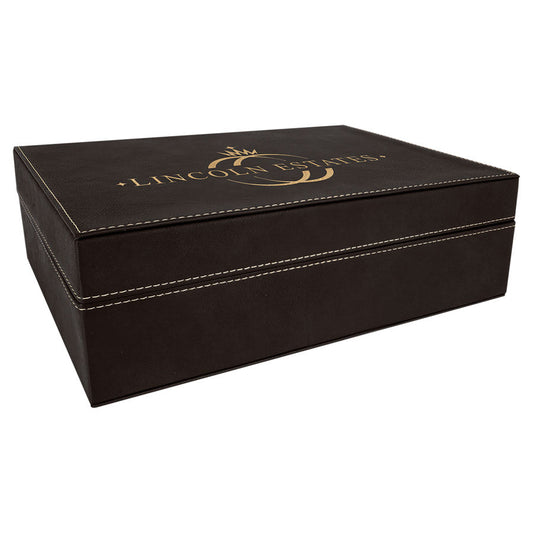 Gold/Black Leatherette Gift Box