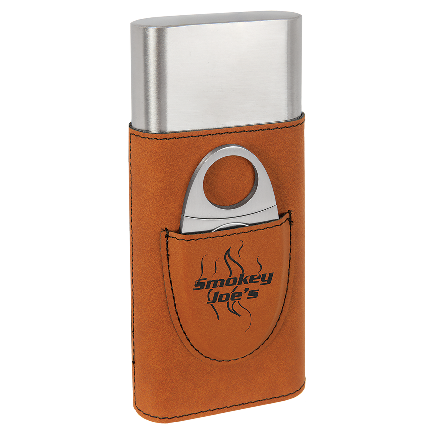 Rawhide Leatherette Cigar Case with Cutter