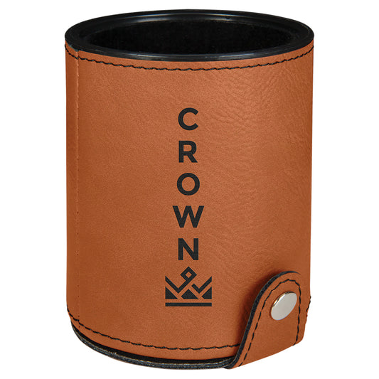 Rawhide Leatherette Dice Cup Set