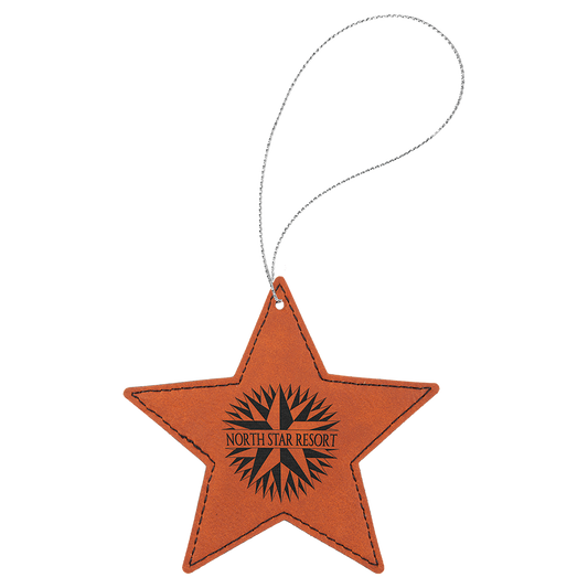 Rawhide Leatherette Star Ornament