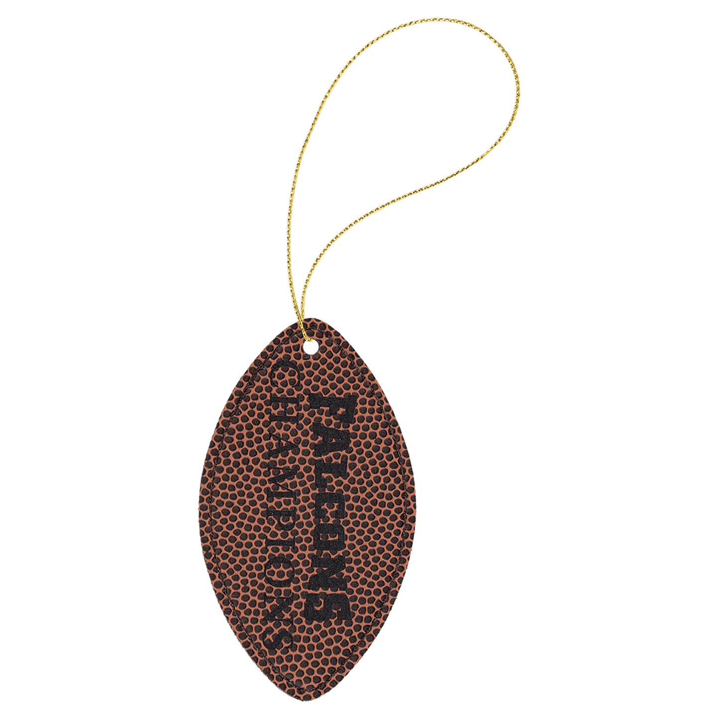 Football Laserable Leatherette Ornament