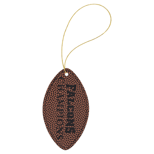 Football Laserable Leatherette Ornament