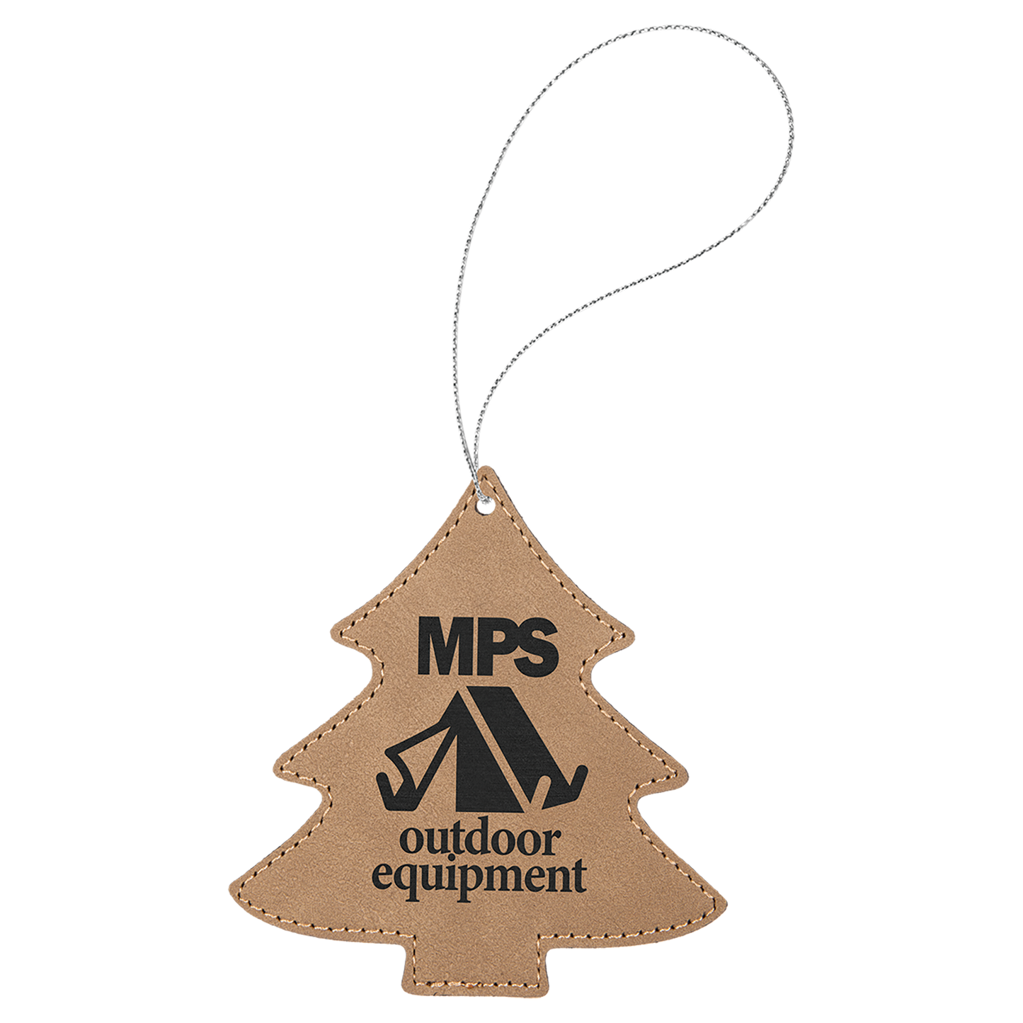 Light Brown Leatherette Tree Ornament