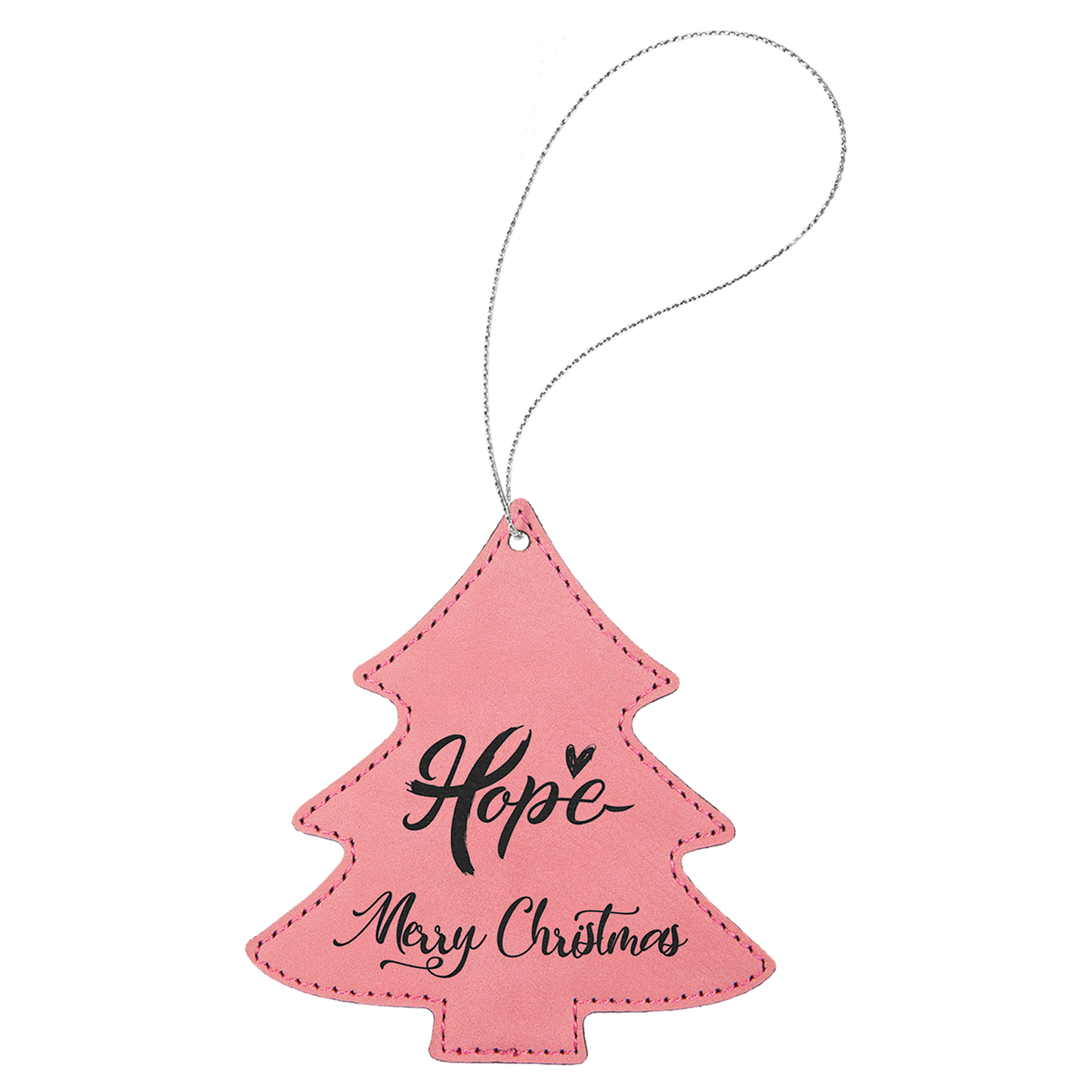 Pink Leatherette Tree Ornament