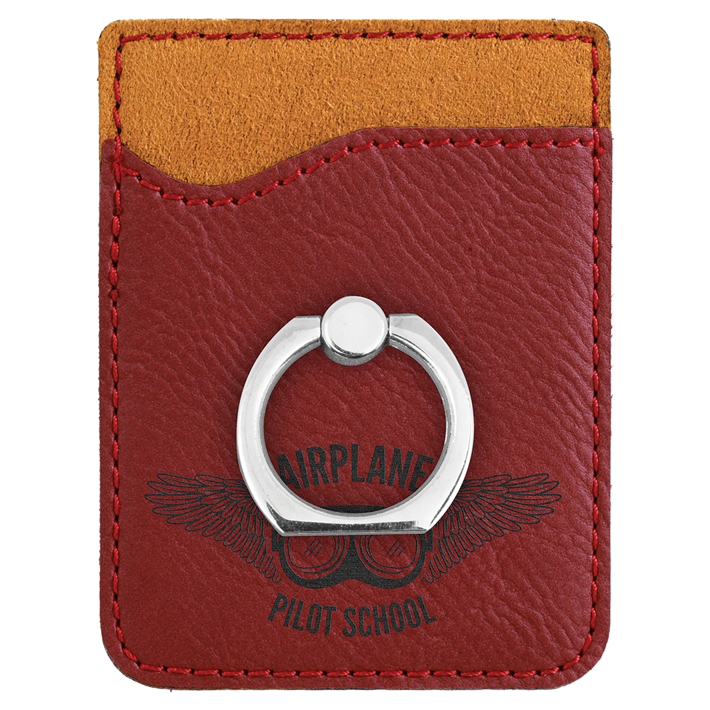 Rose Leatherette Phone Wallet with Ring