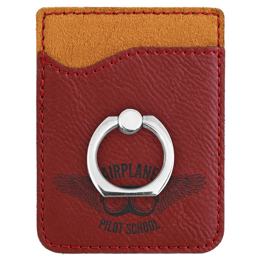 Rose Leatherette Phone Wallet with Ring