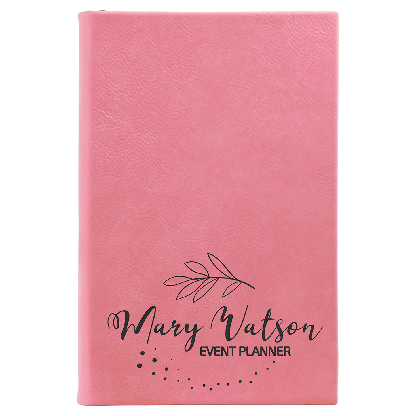 Pink Leatherette Sketch Book with White Unlined Paper