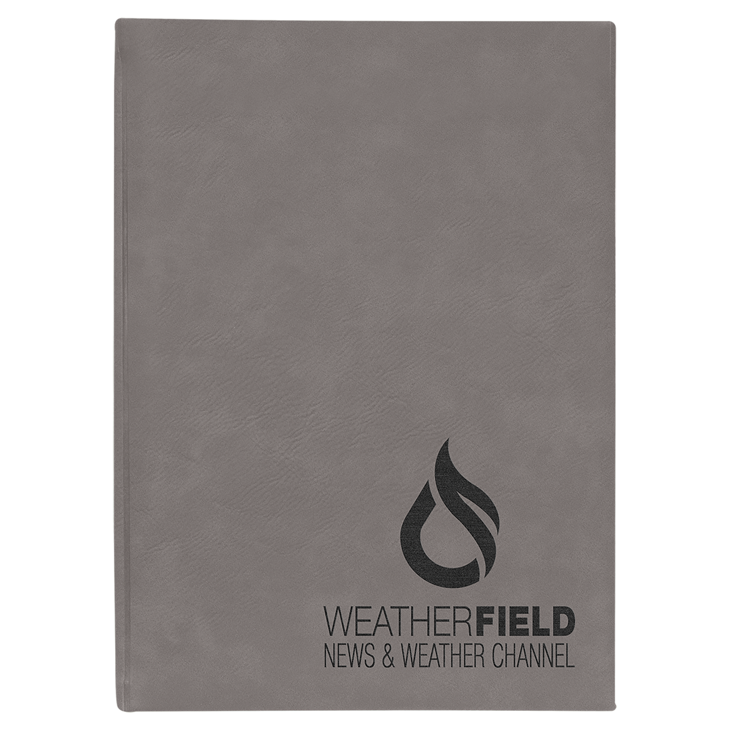 Gray Lasered Leatherette Journal with Lined Paper