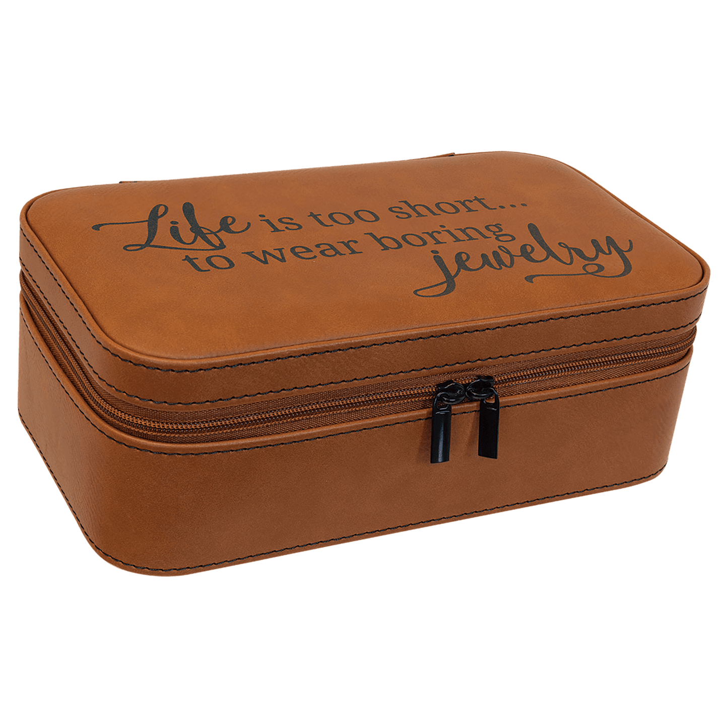 7 1/2" X 4 1/2" Rawhide Laserable Leatherette Jewelry Box