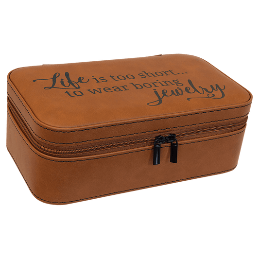 7 1/2" X 4 1/2" Rawhide Laserable Leatherette Jewelry Box