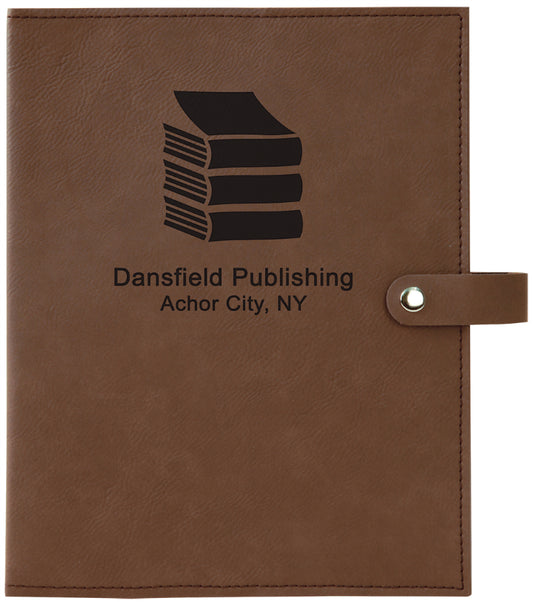 Dark Brown Leatherette Book/Bible Cover with Snap Closure