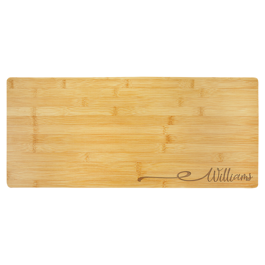 23 3/4" x 10" Bamboo Charcuterie Board/Cutting Boardd