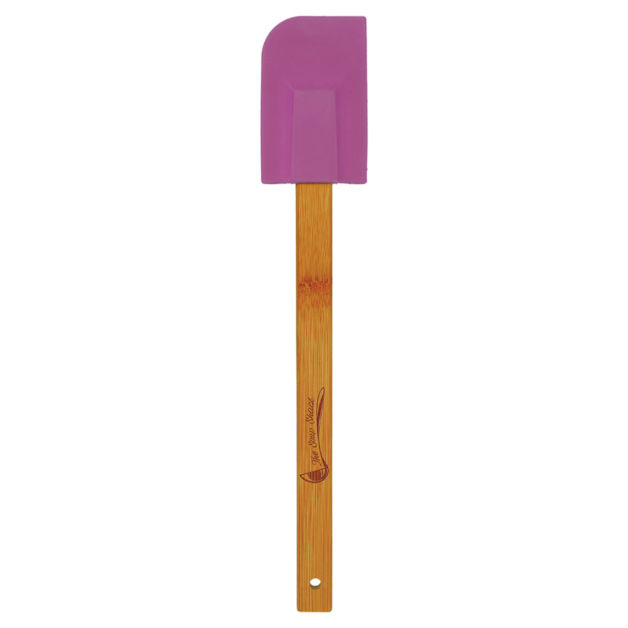 Purple Silicone Spatula with Bamboo Handle