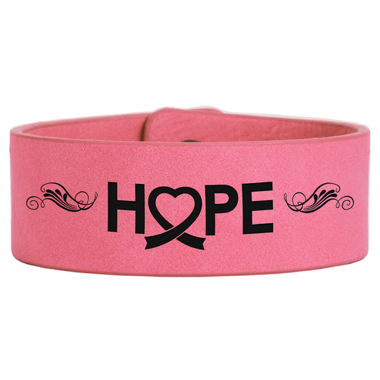 Pink Leatherette Cuff Bracelet