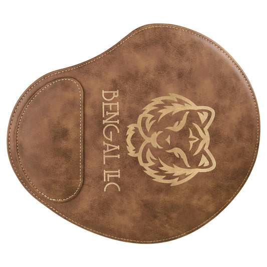 Rustic/Gold Leatherette Mouse Pad