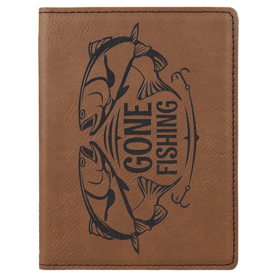 Dark Brown Leatherette Passport Holder