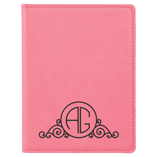 Pink Leatherette Passport Holder