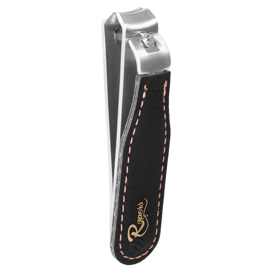 Black/Gold Leatherette Nail Clipper