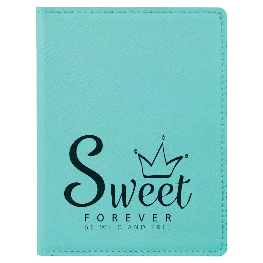 Teal Leatherette Passport Holder