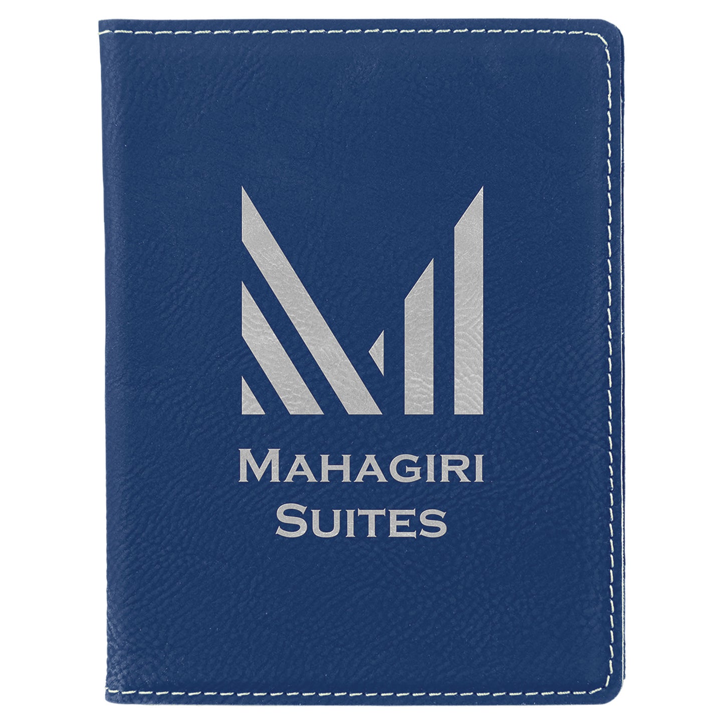 Blue/Silver Leatherette Passport Holder