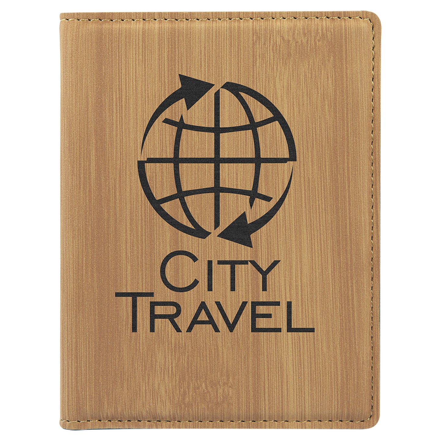 Bamboo Leatherette Passport Holder