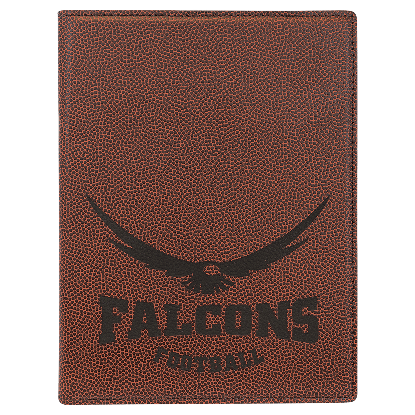 7" x 9" Football Laserable Leatherette Small Portfolio with Notepad