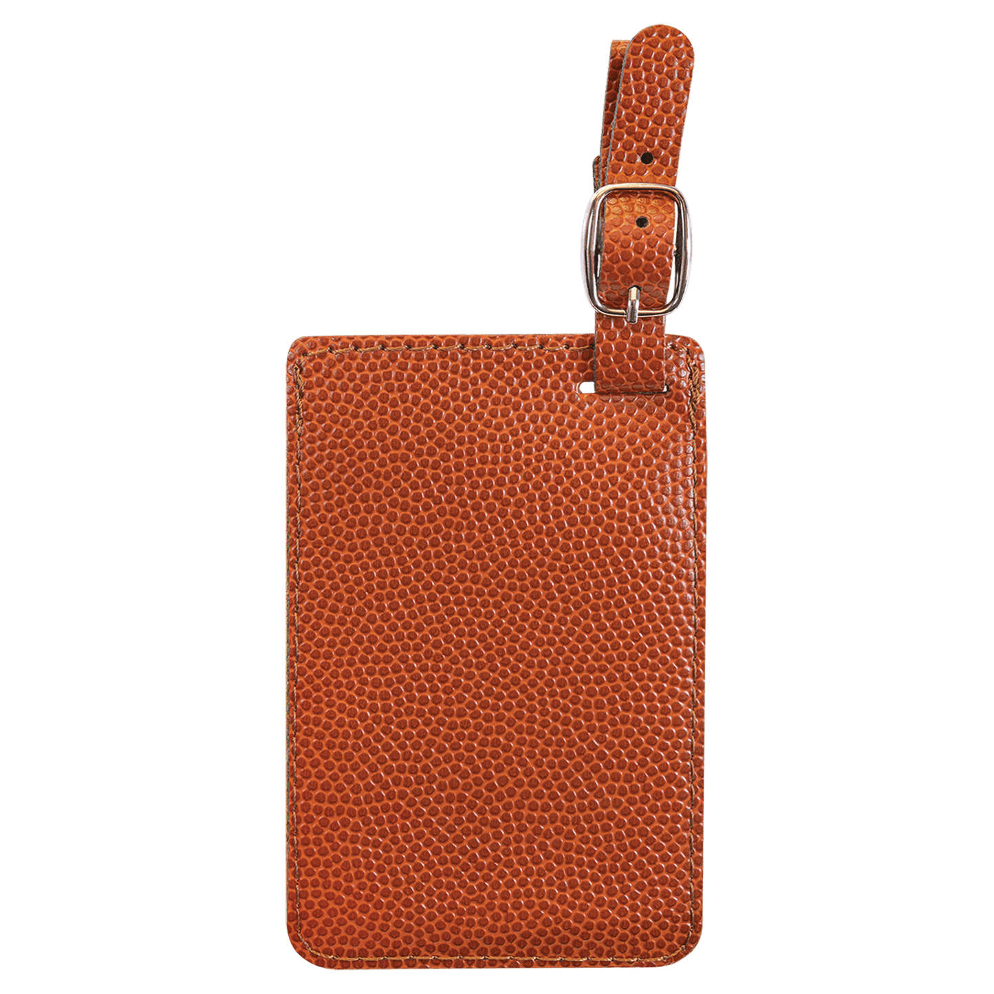 4 1/4" x 2 3/4" Basketball Laserable Leatherette Luggage Tag