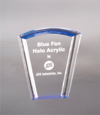 7" Blue Fan Halo Acrylic