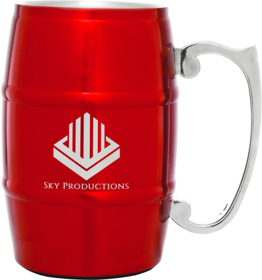 Red Barrel Mug with Handle
