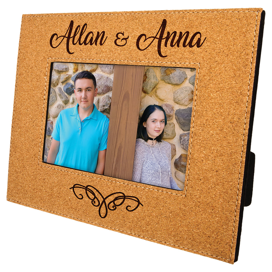 Cork 4" x 6" Leatherette Photo Frame