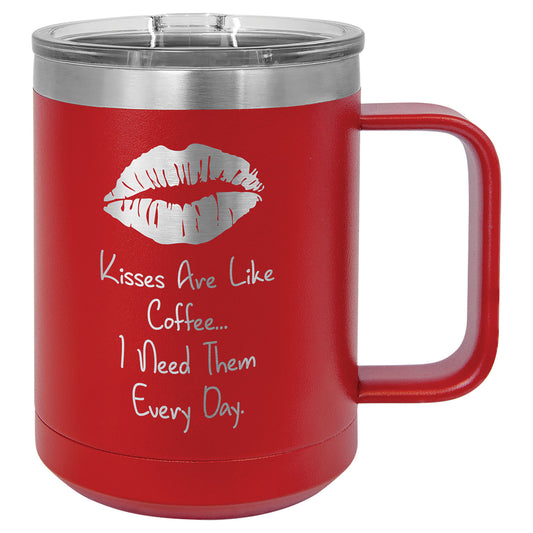 Red Polar Camel 15 oz. Coffee Mug with Slider Lid