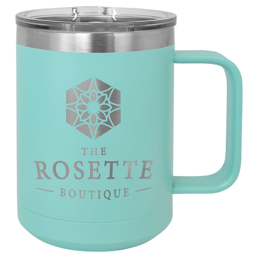 Teal Polar Camel 15 oz. Coffee Mug with Slider Lid