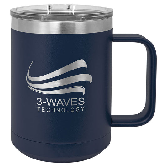 Navy Blue Polar Camel 15 oz. Coffee Mug with Slider Lid