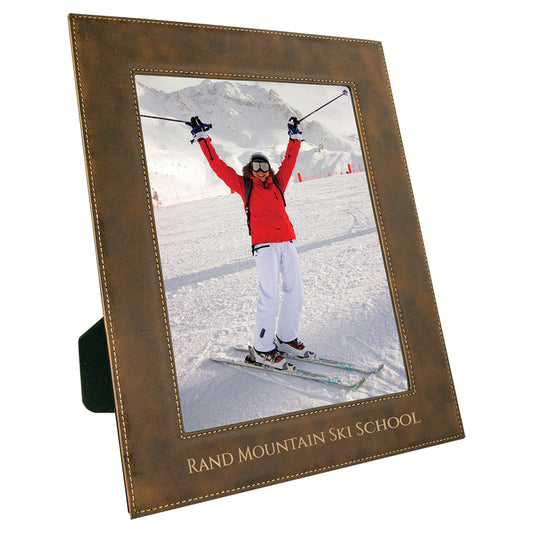 Rustic/Gold 8" x 10" Leatherette Photo Frame