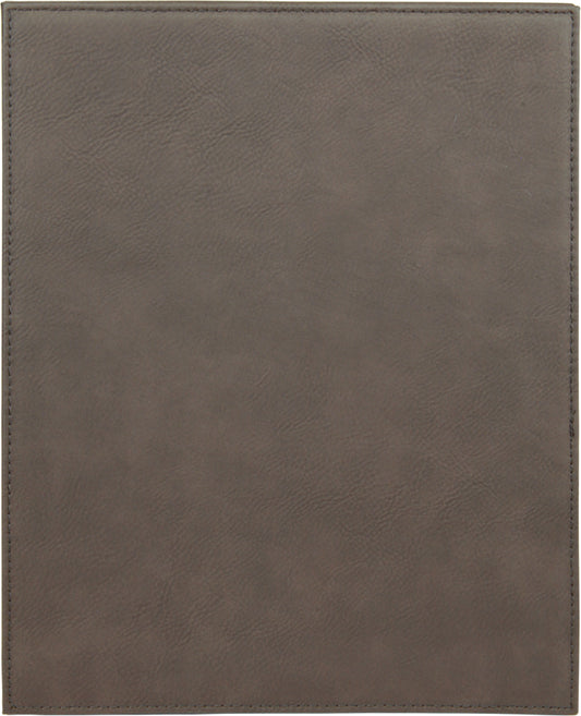 Gray 8" x 10" Laserable Leatherette Plaque