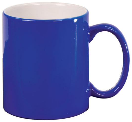 Blue 11 oz. Round Ceramic Mug