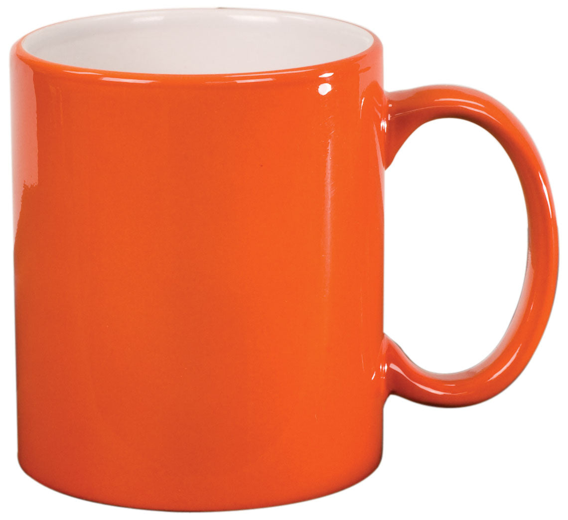 Orange 11 oz. Round Ceramic Mug