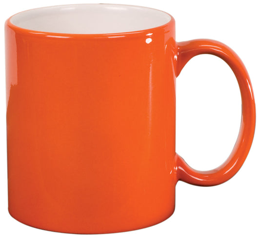 Orange 11 oz. Round Ceramic Mug