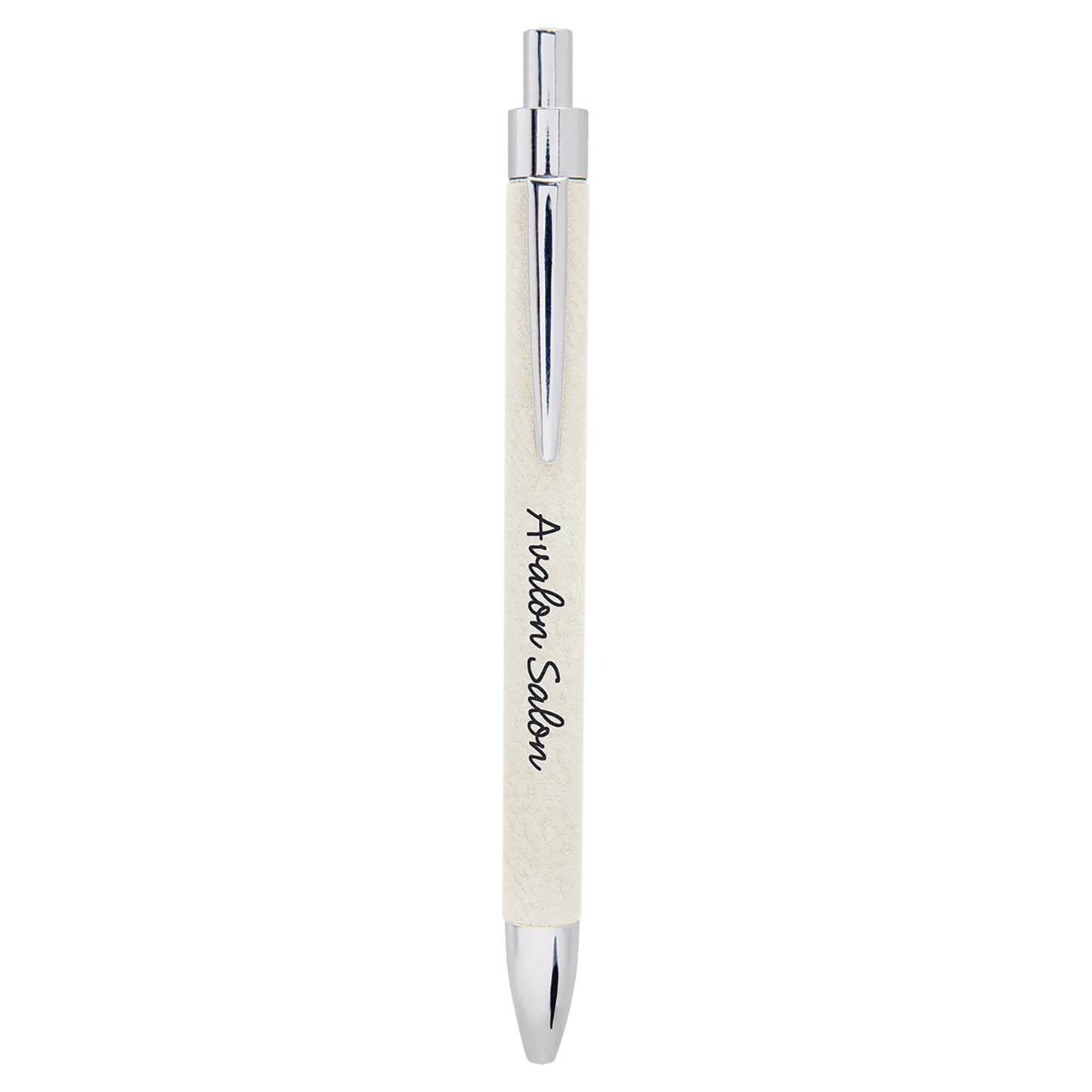 White Leatherette Pen